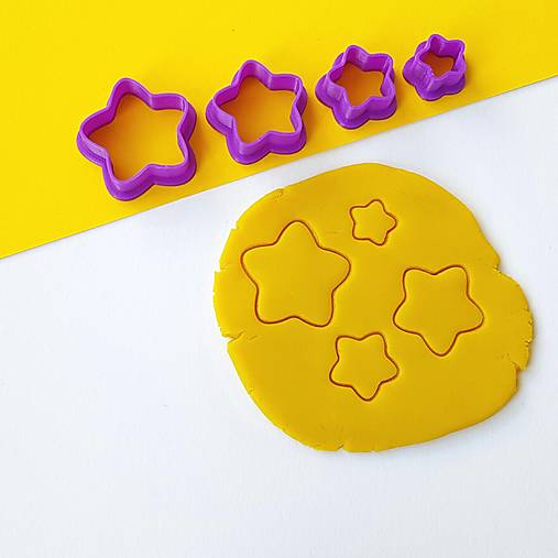 Nástroje - Hviezdy zaoblené - sada vykrajovačiek na šperky (24-07) - 16445750_