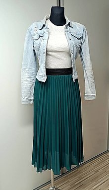 Sukne - Midi plisovana dámska sukňa - 16444012_