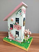 Dekorácie - Jarný domček- ružový - 16442698_