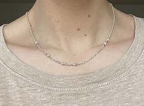 Náhrdelníky - Strieborný perlový náhrdelník - Rosa I. - 16445252_