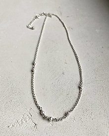 Náhrdelníky - Strieborný perlový náhrdelník - Rosa I. - 16445330_