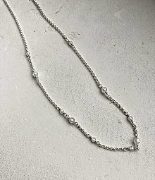 Náhrdelníky - Strieborný zirkónový náhrdelník - 16445338_