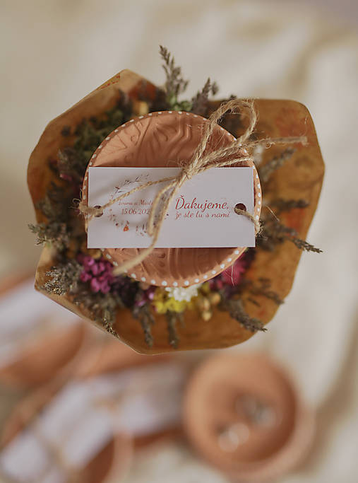 Darček pre svadobčanov - keramické misky