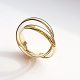 Prstene - Zlatý prsteň dvojitý - 16448880_