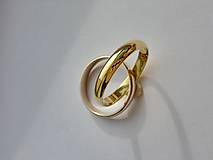 Prstene - Zlatý prsteň dvojitý - 16448883_