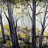 Obrazy - Originál akvarel Jar v lese - 16448909_