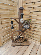 Svietidlá - Rustikalna lampa s kolesom - 16447060_