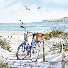 Papier - Servítka Bicykel na pláži pri mori 4ks (S375) - 16449005_
