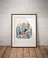 Grafika - Print Art| Škandinávsky jar| Grafika s kvetinovým motívom - 16446168_