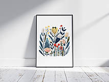 Grafika - Print Art| Škandinávsky jar| Grafika s kvetinovým motívom - 16446171_