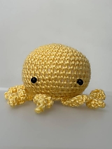 Hračky - mini háčkovaná chobotnička - žltá - 16448348_