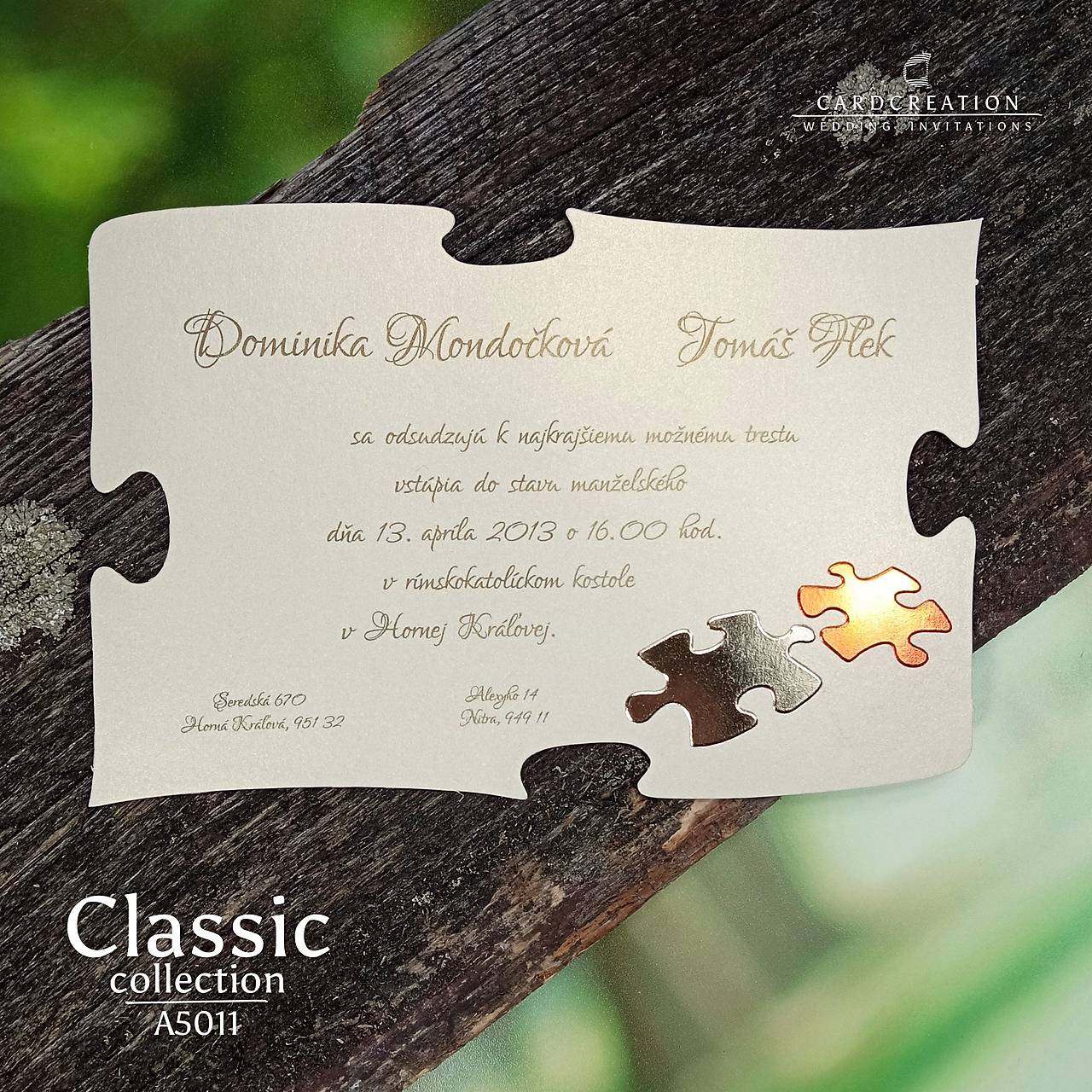 Svadobné oznámenia A5011