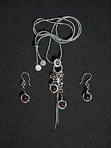 Sady šperkov - Višňovočervený rubín: súprava - 16446302_
