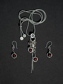 Sady šperkov - Višňovočervený rubín: súprava - 16446302_