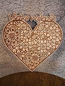 Dekorácie - Personalizované drevené srdce - 16446143_