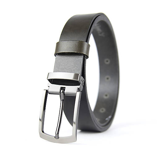 Opasky - Unisex kožený opasok GUN RIDE, 3.3cm šírka, farba podľa výberu (Zelená) - 16449943_
