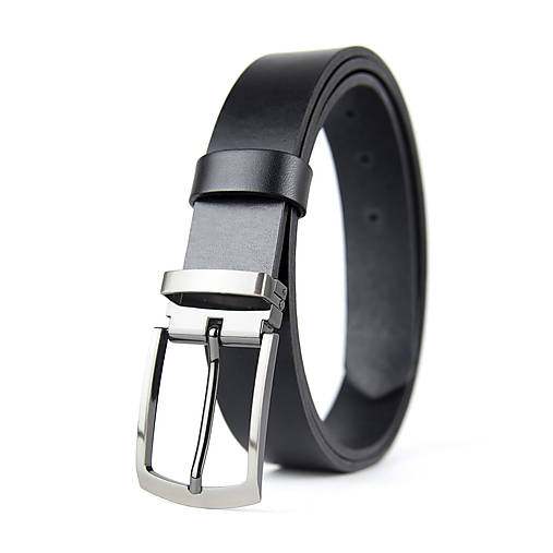 Opasky - Unisex kožený opasok GUN RIDE, 3.3cm šírka, farba podľa výberu (Čierna) - 16449945_
