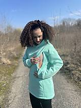 Oblečenie na dojčenie - Hoodie mikina na dojčenie – mentolová - 16449347_