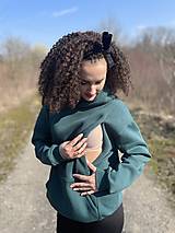 Oblečenie na dojčenie - Hoodie mikina na dojčenie – smaragdová - 16449375_