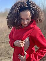 Oblečenie na dojčenie - Hoodie mikina na dojčenie – červená - 16449381_
