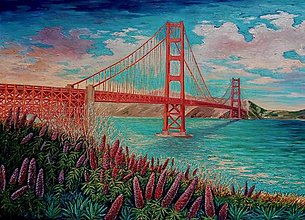 Obrazy - Golden Gate Bridge (70x50) - 16449666_