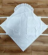 Detský textil -  Biela šnurovacia zavinovačka na každý deň s jedným volánom - A3 (Obliečka) - 16450869_