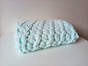 Detský textil - Puffy deka pre bábätko  (Mentolová) - 16450838_