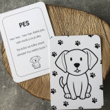 Detské doplnky - Kontrastné kartičky s básničkami o zvieratkách - 16450233_