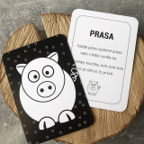 Detské doplnky - Kontrastné kartičky s básničkami o zvieratkách - 16450234_