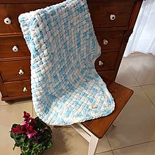 Detský textil - Jemná puffy deka pre chlapčeka - 16449434_