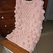 Detský textil - Púdrovo ružová jemná puffy deka - 16449462_