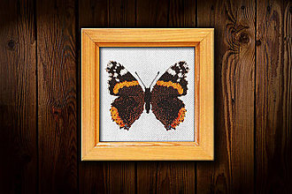 Dekorácie - Motýľ Babôčka Admirál - 16451599_