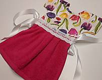 Úžitkový textil - Dekoračný uterák na ruru,,pestrofarebné tulipány" - 16455308_
