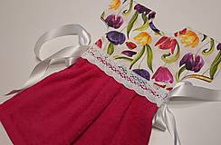 Úžitkový textil - Dekoračný uterák na ruru,,pestrofarebné tulipány" - 16455309_