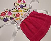 Úžitkový textil - Dekoračný uterák na ruru,,pestrofarebné tulipány" - 16455311_