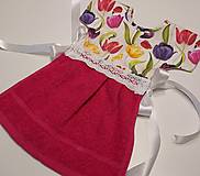 Úžitkový textil - Dekoračný uterák na ruru,,pestrofarebné tulipány" - 16455312_