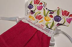 Úžitkový textil - Dekoračný uterák na ruru,,pestrofarebné tulipány" - 16455313_