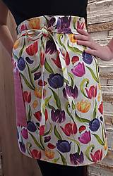 Iné oblečenie - Dámska zástera,,pestrofarebné tulipány" - 16455330_