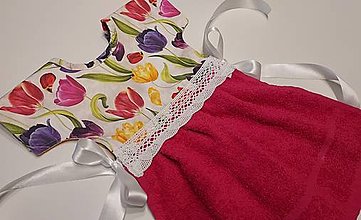 Úžitkový textil - Dekoračný uterák na ruru,,pestrofarebné tulipány" - 16455310_