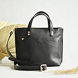 Kabelky - Kožená taška Tote bag City Mini (black)  - 16452747_