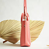 Kabelky - Kožená taška Tote bag City Mini (coral pink) - 16452932_