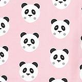 Textil - Ružové pandy bavlna š. 150cm - 16454804_