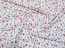 Textil - Ružovo žlté maňušky š. 150cm - 16455264_