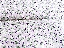 Textil - Levanduľové vetvičky š. 150cm - 16455267_