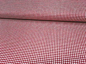 Textil - Červené drobné káro bavlna š. 150cm - 16454799_