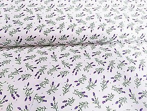 Textil - Levanduľové vetvičky š. 150cm - 16455267_