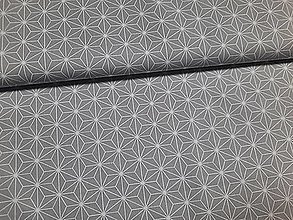 Textil - Sivá s abstraktnými vzormi š. 150cm - 16455397_