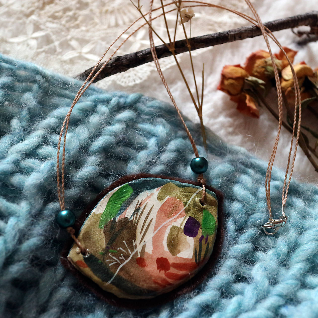 Podvečer v lese/ prívesok