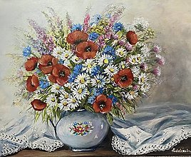 Obrazy - Zátišie lúčne kvety - 16454004_