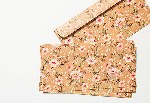 Papier - Obálka DL - "floral" - 16455303_